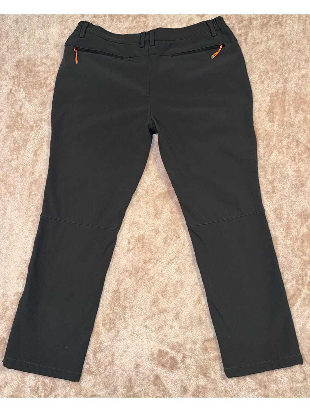 Postropaky Stretch Women 16 Short Outdoor Snow Pants Zip Leg Black/Gray & Orange - Picture 8 of 8